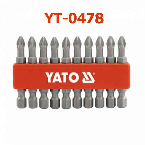 Bộ mũi vít Yato 10 chi tiết  PH2x50 S2 YT-0478
