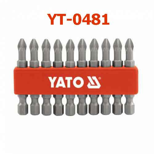 Bộ mũi vít Yato 10 chi tiết PH2x65 YT-0481