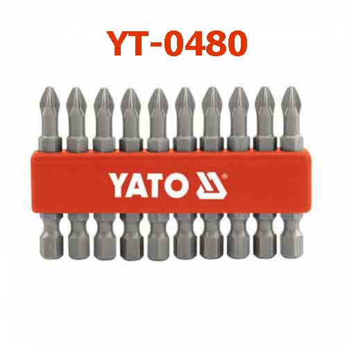 Bộ mũi vít Yato 10 chi tiết PH2x75 S2 YT-0480