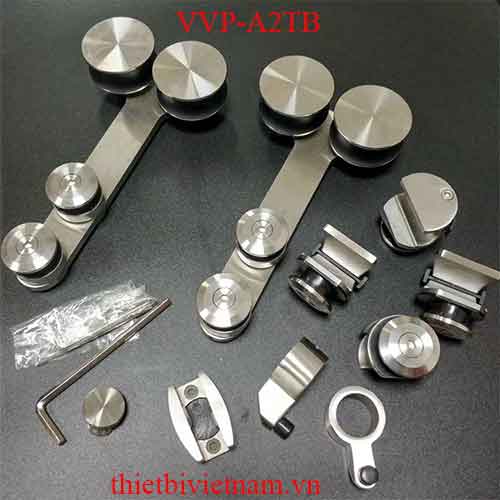 Bộ phụ kiện kính lùa đôi phi 25 VVP trắng bóng model VVP-A2TB