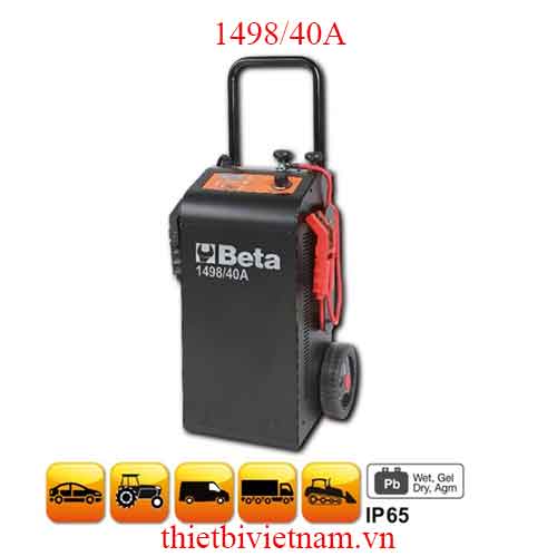 Bộ sạc/khởi động ắc quy đa năng, 12-24V có bánh xe BETA MODEL 1498/40A
