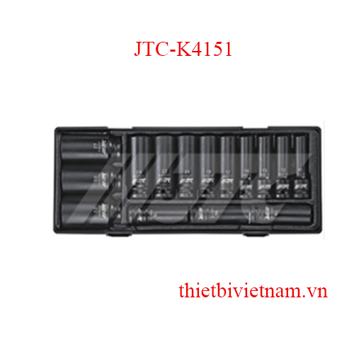 Bộ socket dài 6 cạnh 1/2 inch- 15 chi tiết  ( Chuyên dùng bắn bulong ) JTC JTC-K4151 