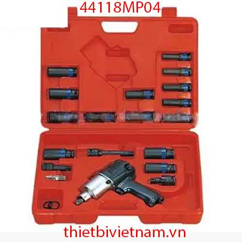Bộ súng xiết bu lông khí nén 23 chi tiết hãng Kingtony Model 44118MP04