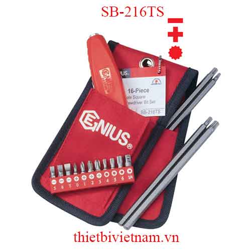 BỘ TAY VẶN VÀ ĐẦU TUỐC NƠ VÍT ĐẦU SAO 12 ĐỈNH ĐẦU 2 VÀ 4 CẠNH 18 CHIẾC SB-216TS