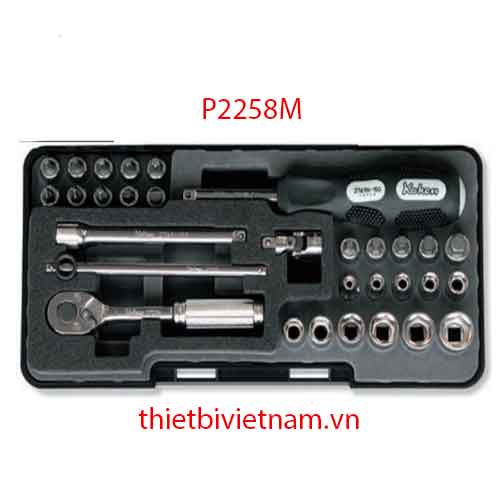 BỘ TAY VẶN VÀ ĐẦU TUÝP 1/4 31PCS KOKEN P2258M