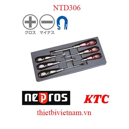 Bộ tô vít cán gỗ Nepros NTD306