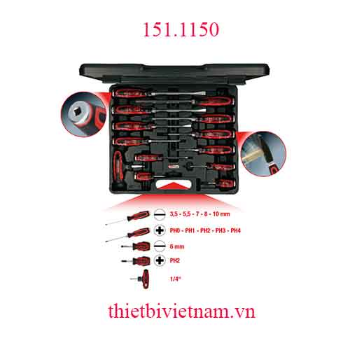 Bộ tô vít chuôi đóng 13 cây KS Tools model 151.1150