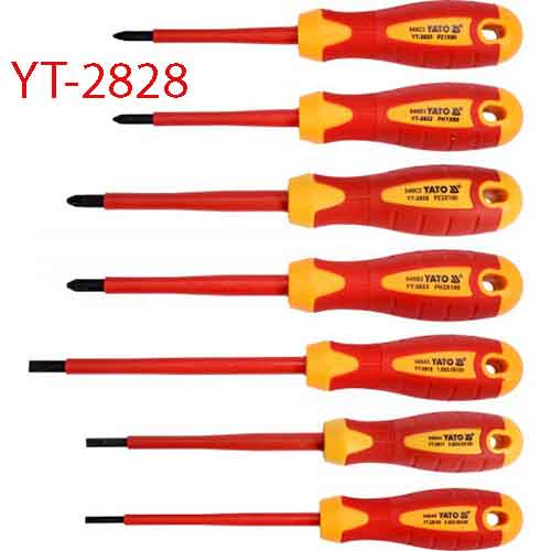 Bộ tô vít đầu (-) (+) (*) cách điện 7 chi tiết YATO YT-2828