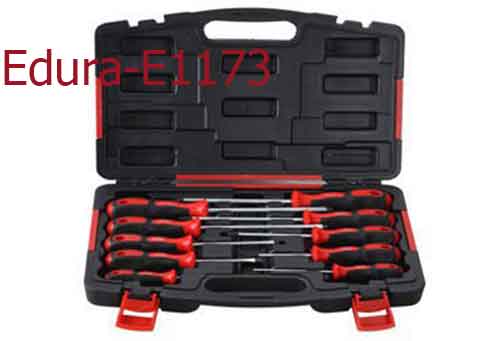 Bộ tuôc nơ vít 10 cây cán nhựa & cao su Dẹp  (5x75)(3x100)(5x100)(6x150)(8x150mm)  Pake (5x75)(3x100(5x100)(6x150)  (8x150mm)