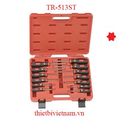 BỘ TUỐC NƠ VÍT ĐẦU SAO TAY CẦM CAO SU 13 CHIẾC HÃNG GENIUS MODEL TR-513ST