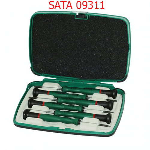 Bộ tuốc nơ vít dẹp 6 chi tiết SATA 09311