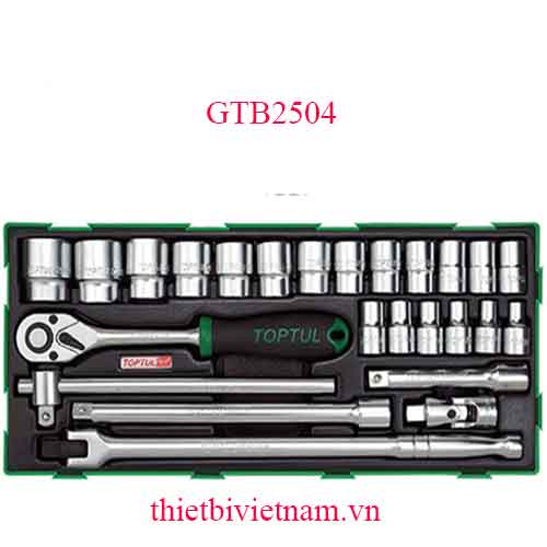 BỘ TUÝP 1/2 INCH 25 CHI TIẾT TOPTUL GTB2504