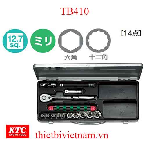 Bộ tuýp 1/2 inch KTC TB410