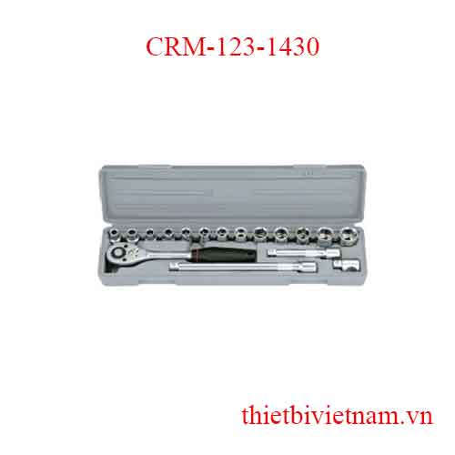 Bộ tuýp 17 chi tiết kích thước 1/2 inch Crossman CRM-123-1430