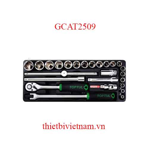 BỘ TUÝP BÔNG 1/2 INCH HỆ INCH 25 MÓN TOPTUL GCAT2509