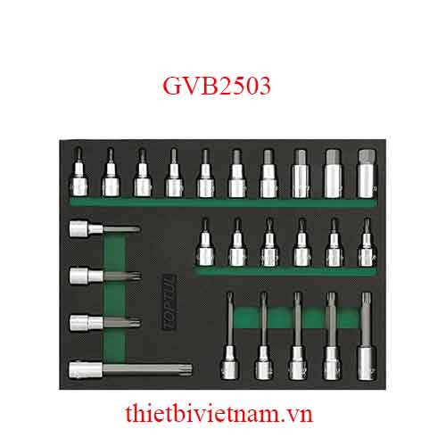 BỘ TUÝP ĐẦU VÍT 1/2 INCH 25 CHI TIẾT TOPTUL GVB2503