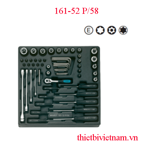 Bộ tuýp đầy đủ 58 chi tiết Hazet 161-52 P/58