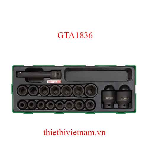 BỘ TUÝP ĐEN 1/2 INCH 18 CHI TIẾT TOPTUL GTA1836