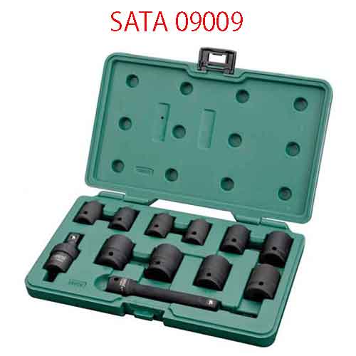 Bộ tuýp đen lục giác 1/2 inch, 12 chi tiết (hệ mét) SATA 09009