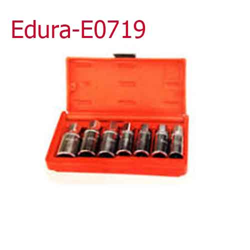 Bộ tuýp lấy bu lông gãy 7 chi tiết 5, 6, 7, 8, 10, 12, 14mm  Edura-E0719