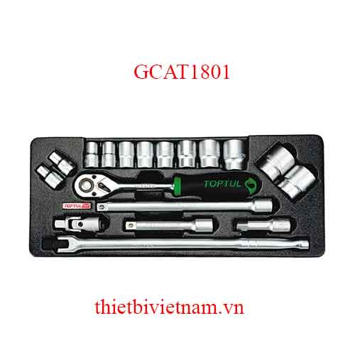 BỘ TUÝP LỤC GIÁC 1/2 INCH 18 CHI TIẾT TOPTUL GCAT1801