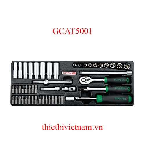 BỘ TUÝP LỤC GIÁC 1/4 INCH 50 CHI TIẾT TOPTUL GCAT5001