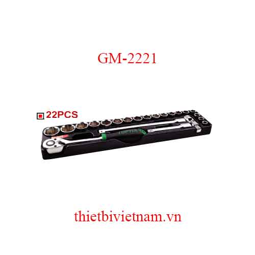 BỘ TUÝP LỤC GIÁC 22 MÓN 1/2 INCH TOPTUL GM-2221