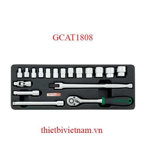 BỘ TÚYP LỤC GIÁC 3/8 INCH 18 CHI TIẾT TOPTUL GCAT1808