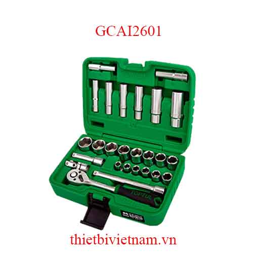 BỘ TUÝP LỤC GIÁC 3/8 INCH TOPTUL GCAI2601