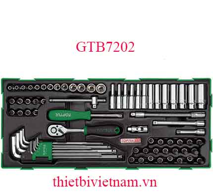 BỘ TUÝP LỤC GIÁC VÀ VÍT VẶN 72 CHI TIẾT TOPTUL GTB7202