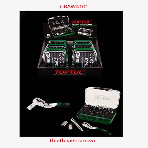 BỘ TUÝP VÀ CẦN TỰ ĐỘNG TOPTUL - BAO GỒM 6 BỘ GBAW4101 (6X41 CHI TIẾT)