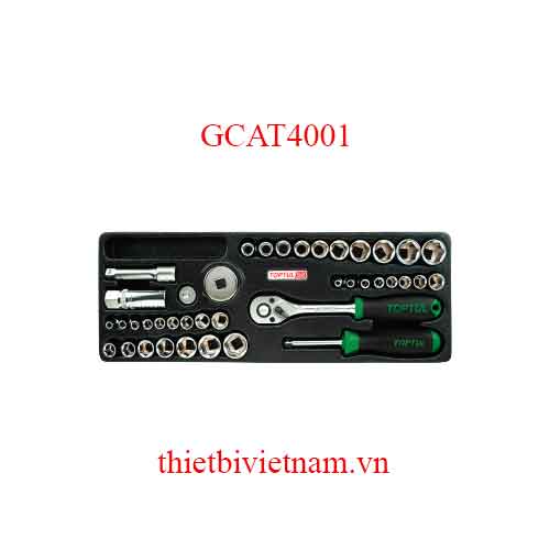 BỘ TÚYP VẶN ỐC 1/4 & 3/8  INCH VỚI 40 MÓN TOPTUL GCAT4001