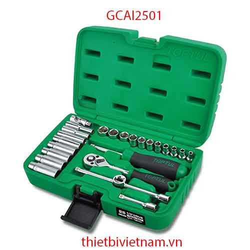 BỘ TUÝP XÁCH TAY 1/4 INCH 25PCS TOPTUL GCAI2501