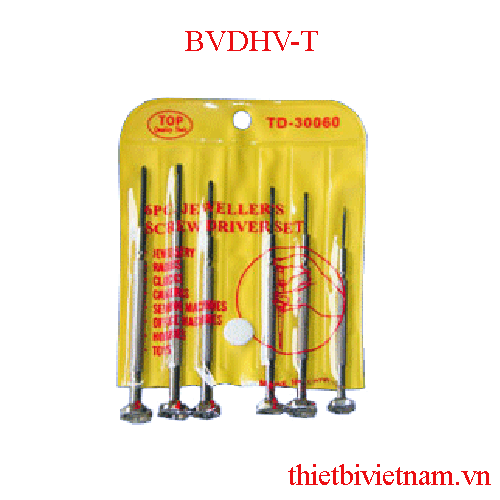 Bộ vít đồng hồ 6 cây ( vỉ  ) TOP BVDHV-T