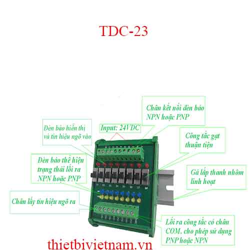 BOAR TÍN HIỆU SWITCH VÀ ĐÈN BÁO PLC MODEL TDC-23