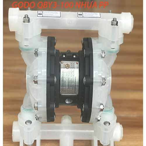 Bơm Màng Khí Nén GODO QBY3-100 NHỰA PP