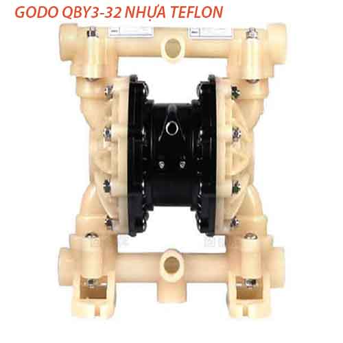 Bơm Màng Khí Nén GODO QBY3-32 TEFLON