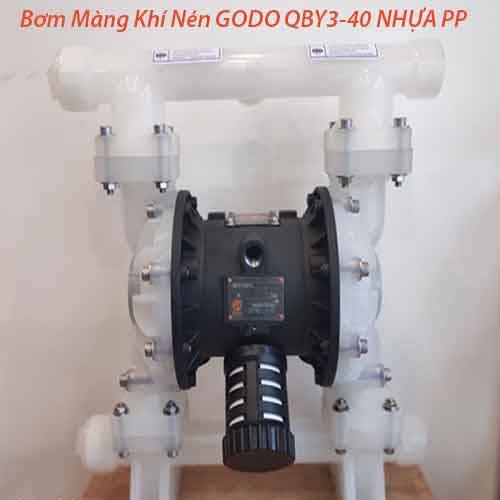 Bơm Màng Khí Nén GODO QBY3-40 NHỰA PP