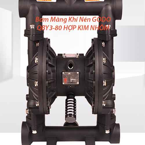 Bơm Màng Khí Nén GODO QBY3-80 HỢP KIM NHÔM