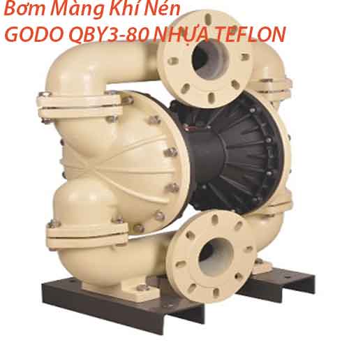 Bơm Màng Khí Nén GODO QBY3-80 TEFLON