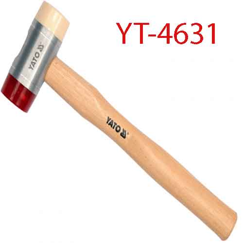 Búa 2 đầu nhựa PU trắng đỏ Yato 28mm YT-4631
