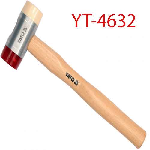 Búa 2 đầu nhựa PU trắng đỏ Yato 35mm YT-4632