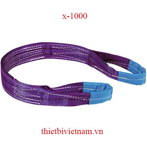 Cáp cẩu vải 1 tấn, 1-4 mét, màu tím. FERVI Italia x-1000
