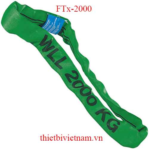 Cáp cẩu vải 2 tấn, 1-6 mét, hệ số an toàn 7:1 hãng Fervi Italia FTx-200