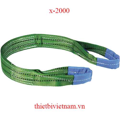 Cáp cẩu vải 2 tấn, 1-6 mét, màu xanh. FERVI Italia x-2000