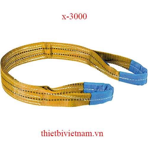 Cáp cẩu vải 3 tấn, 1-6 mét, hệ số an toàn 7:1  FERVI Italia x-3000