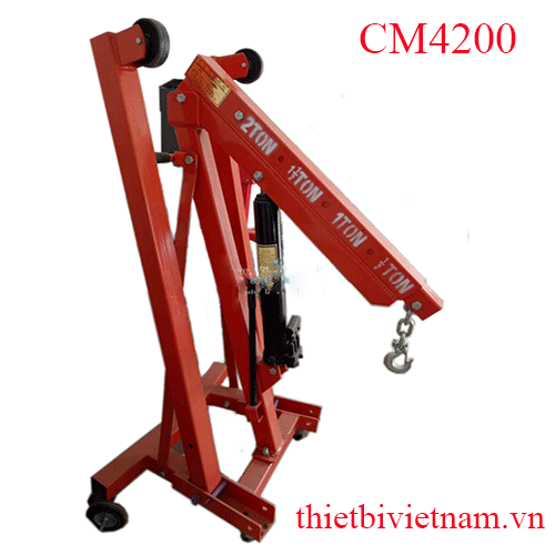 Cẩu móc động cơ 2 tấn thủy lực loại dầy CM4200