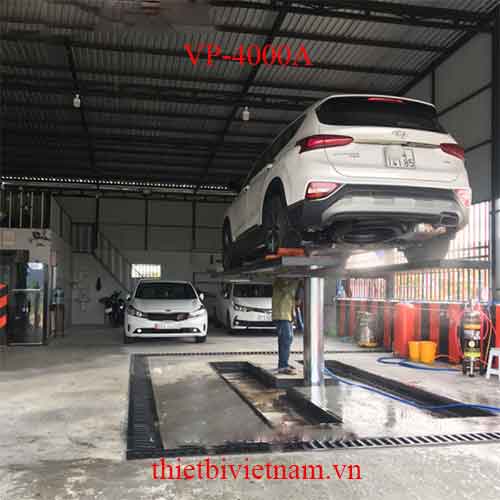 Cầu Nâng 1 Trụ Rửa Xe Ô Tô Âm Nền VP-4000A