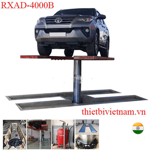 Cầu Nâng 1 Trụ Rửa Xe Ô Tô Ấn Độ Lắp Âm Nền RXAD-4000B 4 Tấn