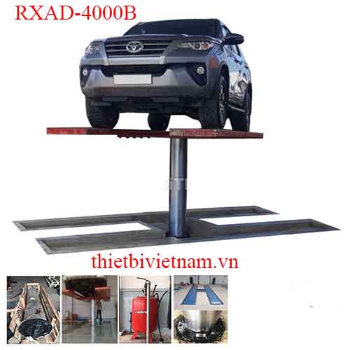 Cầu Nâng 1 Trụ Rửa Xe Ô Tô Ấn Độ Lắp Âm Nền RXAD-4000B 4 Tấn